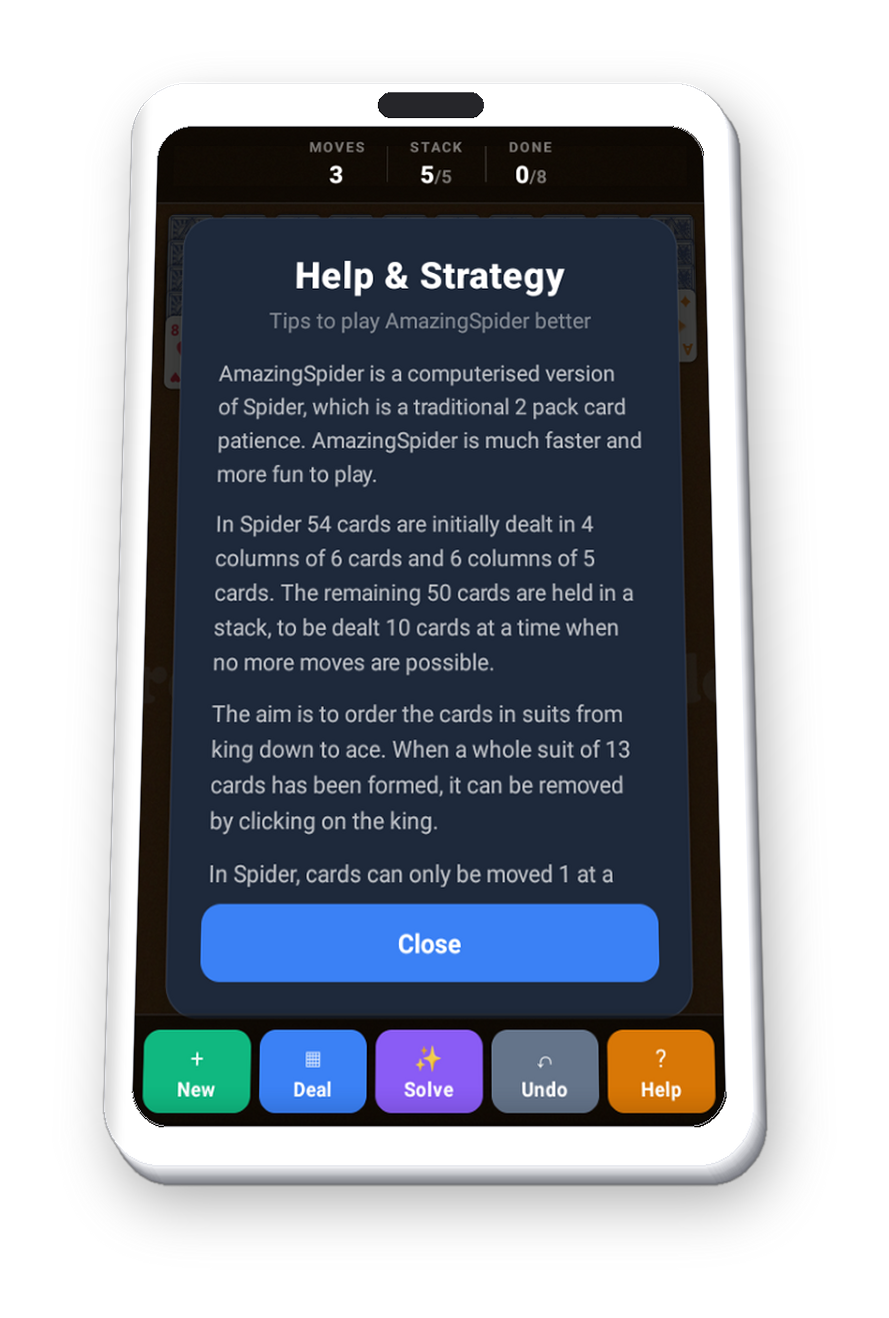 proAmazingSpider toolbar on a phone